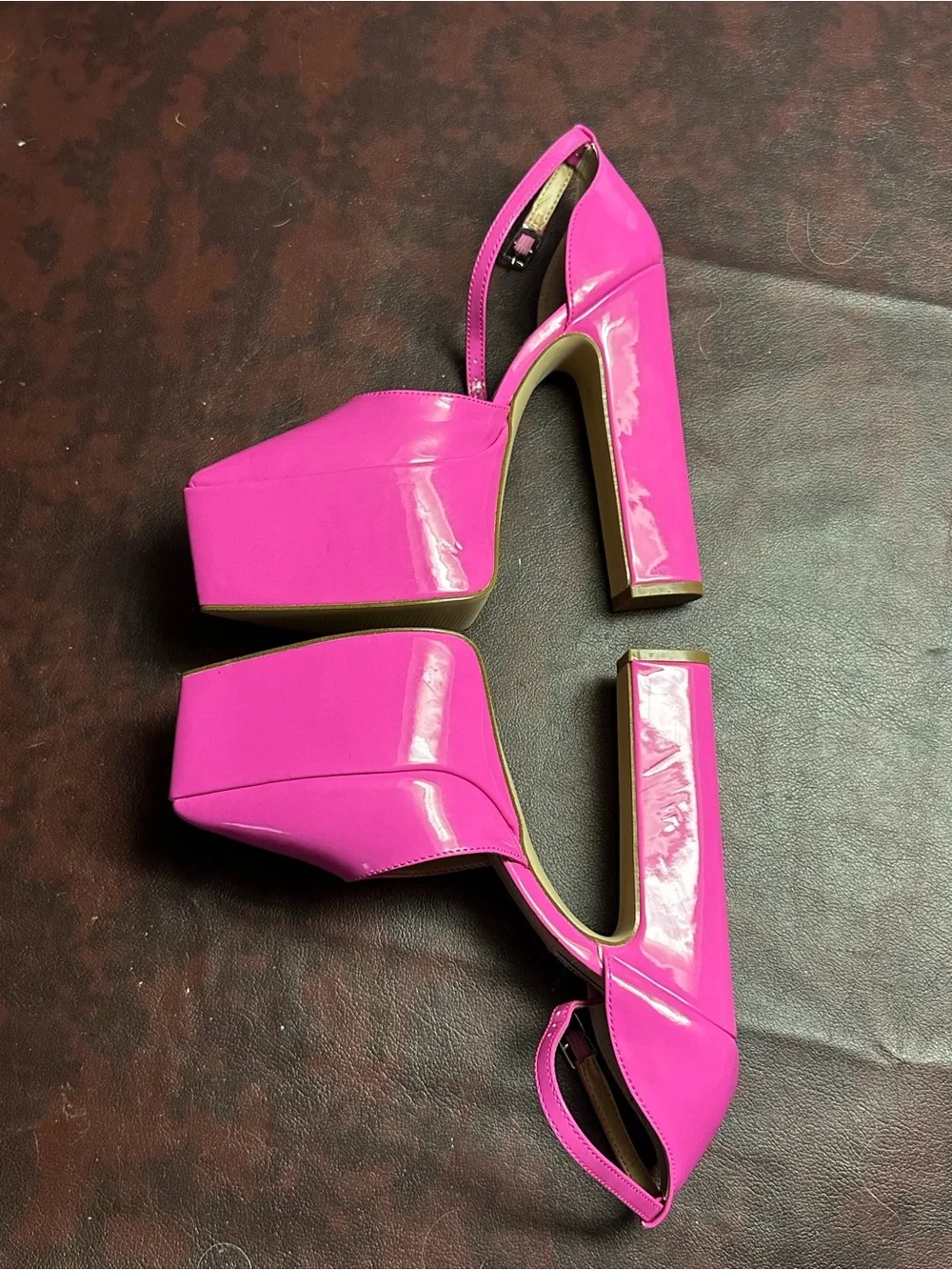 STEVE MADDEN Prompt Pointed Toe Hot Pink Platform Heels NWOT